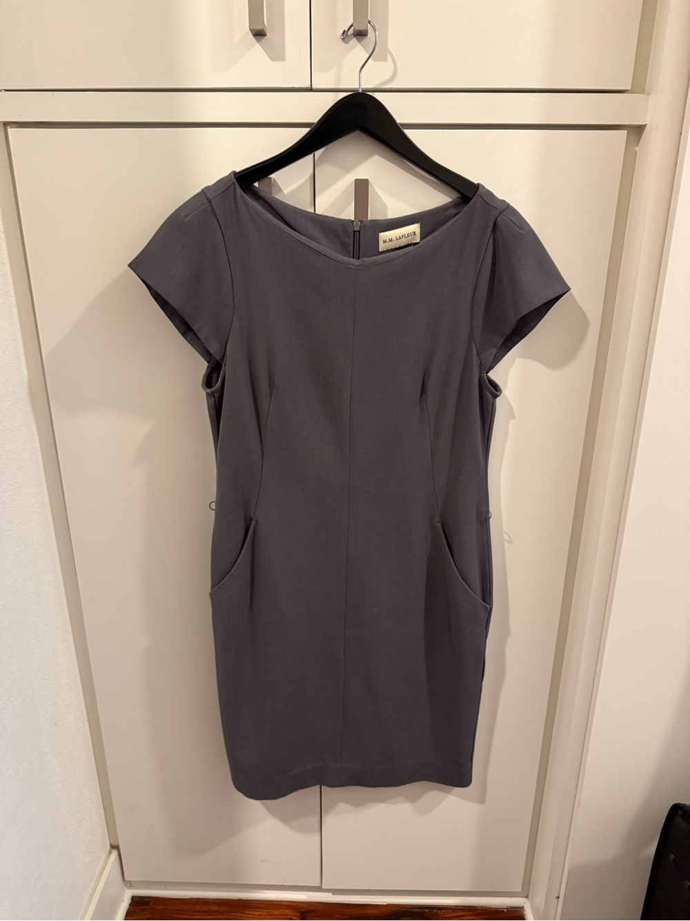 MM Lafleur Gray "Sarah Dress" Sz 14 terrific condition.